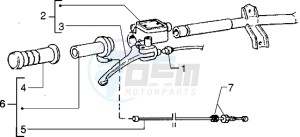 Zip 50 freno a disco drawing Handlebars component parts