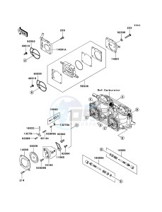 JET SKI 800 SX-R JS800A6F FR drawing Carburetor Parts