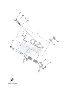 YXM700E YXM700PHE MP 700 EPS (1XP9) drawing SHIFT CAM & FORK