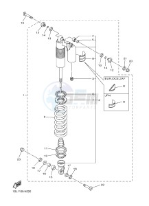 YZ250F (1SM9 1SMA 1SMB 1SMC) drawing REAR SUSPENSION