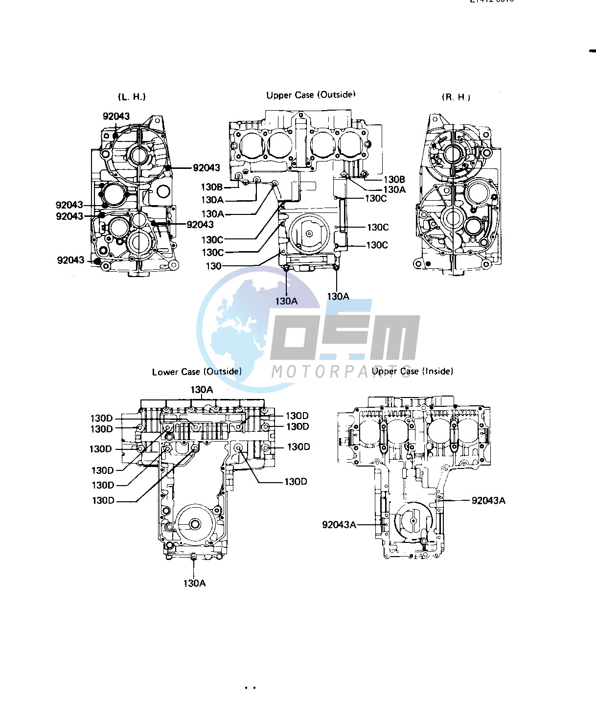 CRANKCASE BOLT & STUD PATTERN