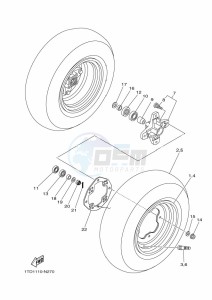 YFZ450R (BKD3) drawing FRONT WHEEL