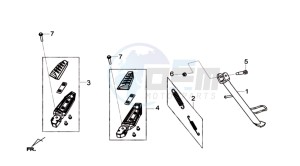 GTS 300I ABS L6 drawing CENTRAL STAND /  SIDE STAND