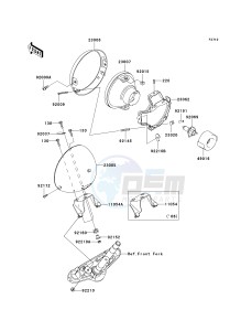 VN 900 D[VULCAN 900 CLASSIC LT] (6F-9F) D6F drawing HEADLIGHT-- S- --- D6F - D8F- -