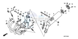 CB1300SA9 SI / ABS BCT MME TWO TY2 drawing EXHAUST MUFFLER