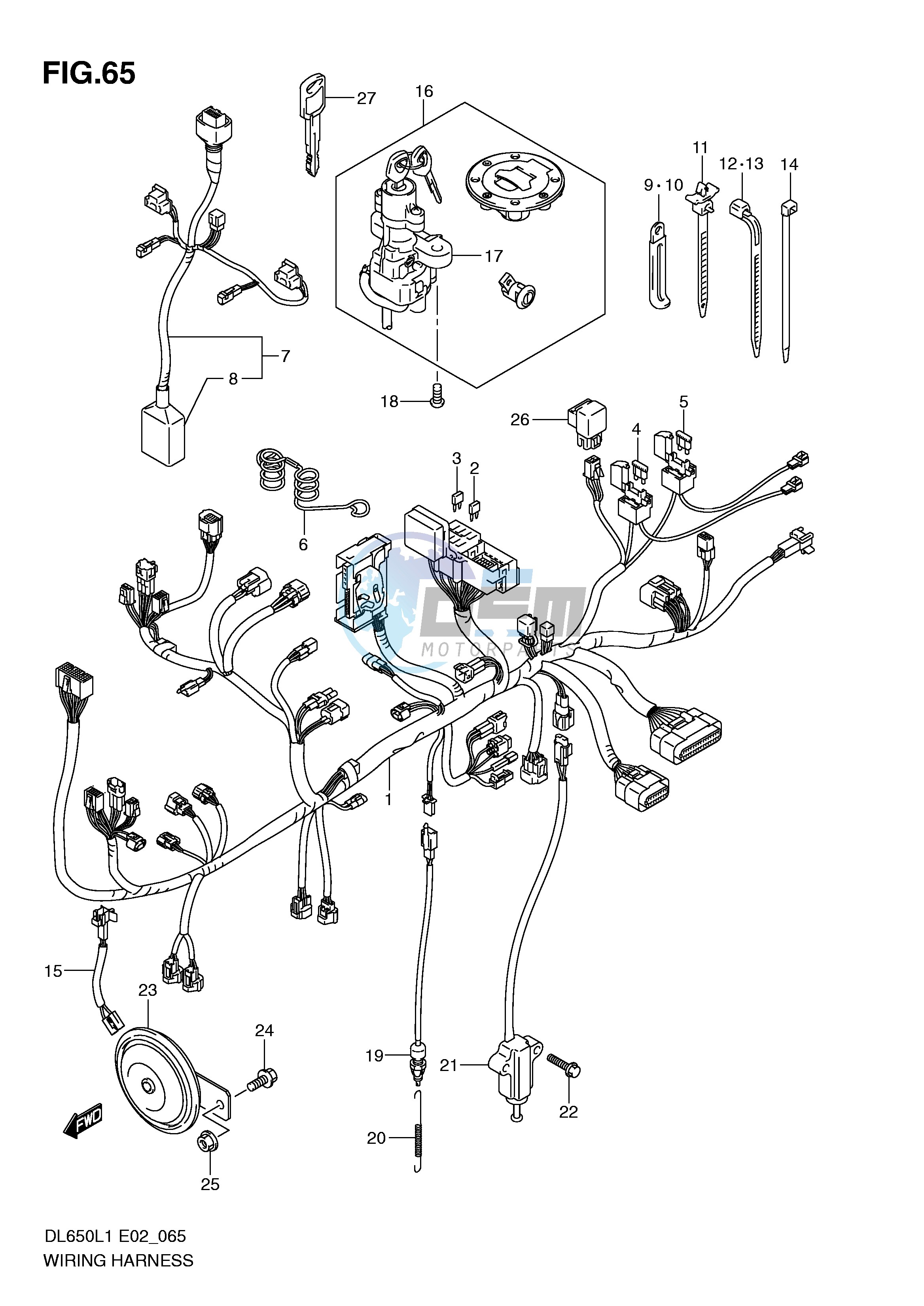 WIRING HARNESS (DL650AL1 E19)