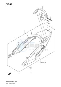 GSF1200 (E2) Bandit drawing SEAT TAIL COVER (GSF1200K6 AK6)