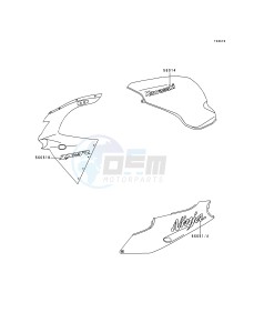 ZX 900 B [NINJA ZX-9R] (B1-B3) [NINJA ZX-9R] drawing DECALS-- RED- --- ZX900-B2- -