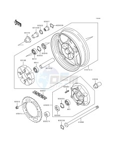 ZR 1100 A [ZR1100 ZEPHYR] (A1-A4) drawing REAR WHEEL_CHAIN