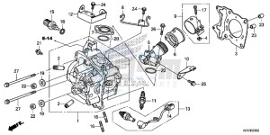 SH125D SH125i UK - (E) drawing CYLINDER HEAD