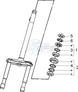 Liberty 125 la poste drawing Steering bearing ball tracks