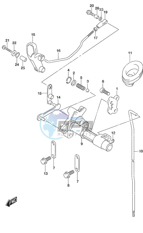 Clutch Rod Non-Remote Control