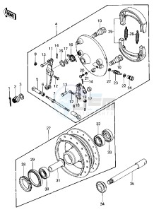 KZ 440 B (B1) drawing FRONT HUB_BRAKE -- 80 B1- -