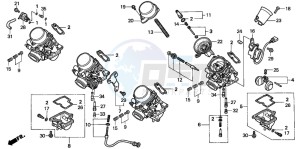 CBR600SE drawing CARBURETOR (COMPONENT PARTS)