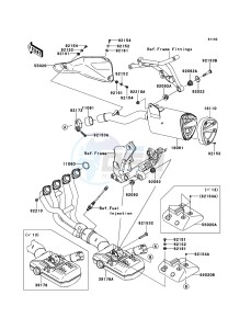 VERSYS_1000 KLZ1000AEF FR GB XX (EU ME A(FRICA) drawing Muffler(s)