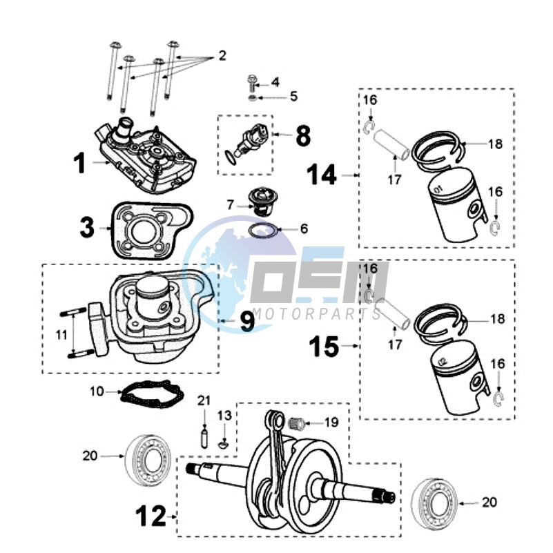 CRANKSHAFT 12X16X21