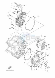 XTZ690D-B TENERE 700 (BEH4) drawing CRANKCASE COVER 1