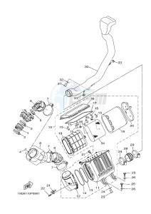 YXM700E YXM70VPHG VIKING EPS HUNTER (B427) drawing INTAKE