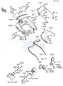 ZX 550 A [GPZ] (A1-A3) [GPZ] drawing FAIRING -- ZX550-A3, CANADA- -