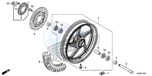 CBR300RAF CBR300RA Europe Direct - (ED) drawing FRONT WHEEL