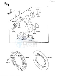 KX 250 F [KX250] (F1) [KX250] drawing FRONT BRAKE