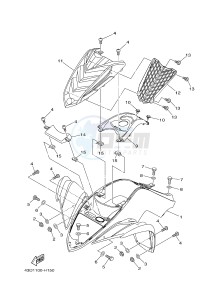 YFM90R (43DB 43DC 43DA 43DA) drawing FRONT FENDER