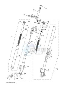 YZF-R125 R125 (5D7K 5D7K 5D7K) drawing FRONT FORK