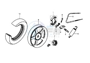 HD EU2 - 125 cc drawing REAR WHEEL