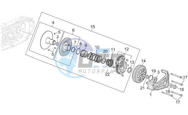 Pulley assy. driven