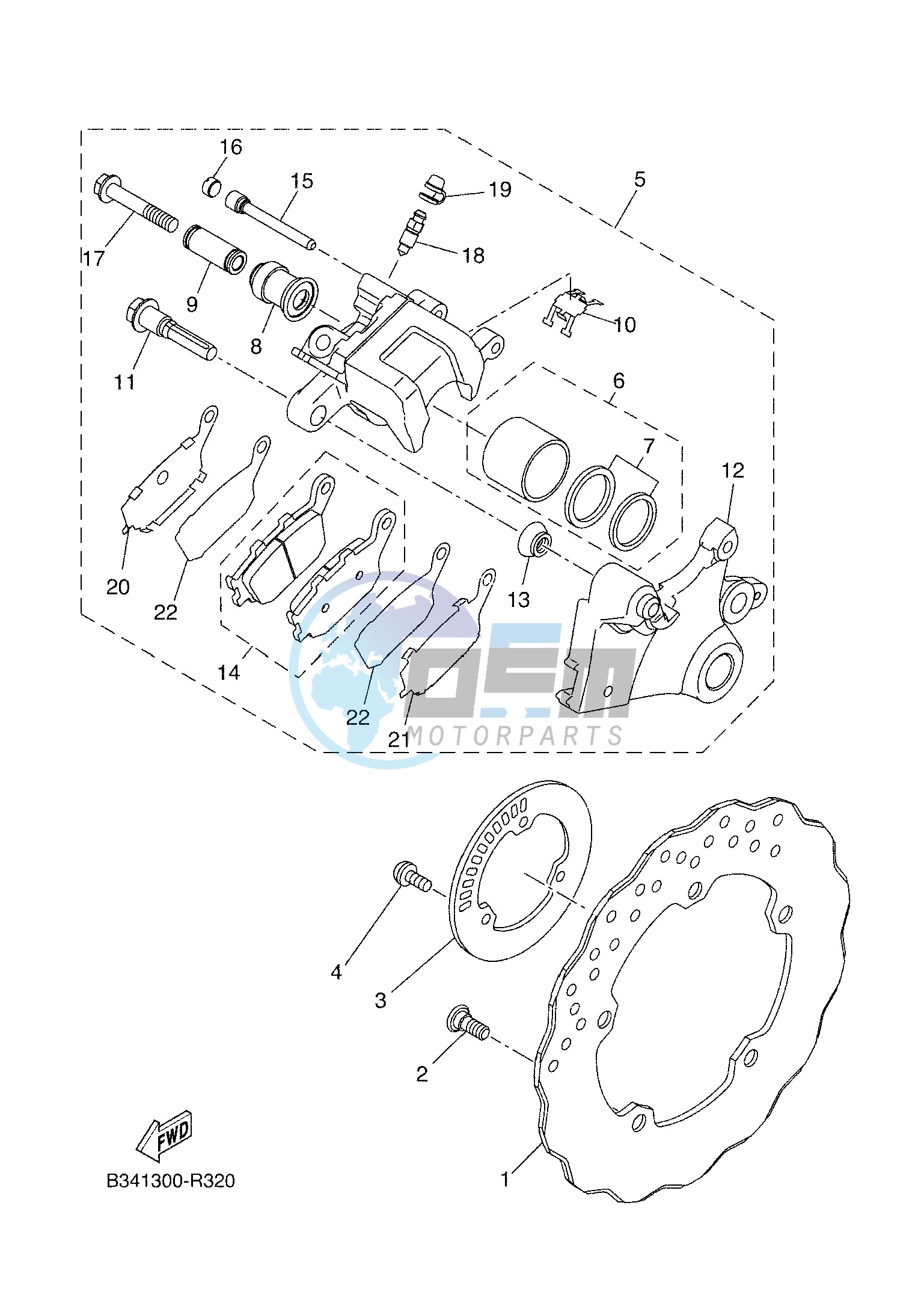 REAR BRAKE CALIPER