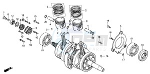 CB250 TWO FIFTY drawing CRANKSHAFT/PISTON