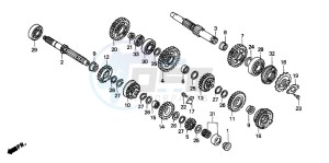 XR600R drawing TRANSMISSION