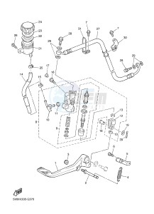 XJR1300C XJR 1300 (2PN1) drawing REAR MASTER CYLINDER