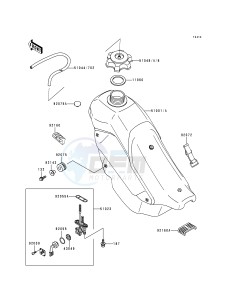 KDX 200 H [KDX200] (H2-H5) [KDX200] drawing FUEL TANK