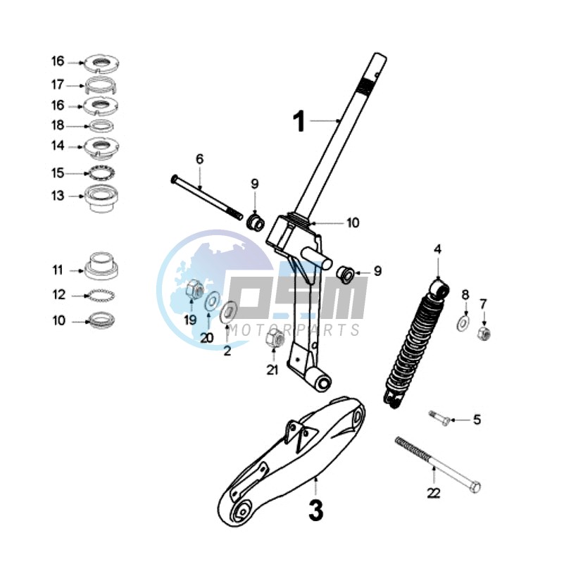 FRONT FORK / STEERINGHEAD