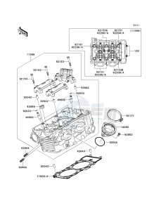 ER 650 A [ER-6N (AUSTRALIAN] (A6F-A8F) A8F drawing CYLINDER HEAD