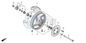 SH125S drawing FRONT WHEEL