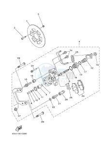 YXR700F YXR7FD RHINO 700 (1RBE 1RBF 1RBG 1RBH) drawing REAR BRAKE CALIPER 2