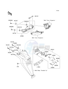 ZX 1000 D [NINJA ZX-10R] (D6F-D7FA) D6F drawing TAILLIGHT-- S- -