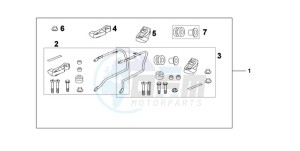 CBF600NA9 UK - (E / ABS MKH) drawing PANNIER STAY SET