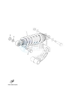 MT09 900 (1RCA 1RCB) drawing REAR SUSPENSION