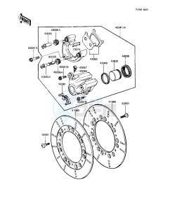 KZ 1000 R [EDDIE LAWSON REPLICA] (R1-R2) [EDDIE LAWSON REPLICA] drawing FRONT BRAKE