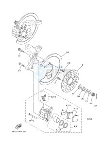 YFZ450 YFZ450D (1PD5 1PD6) drawing FRONT BRAKE CALIPER