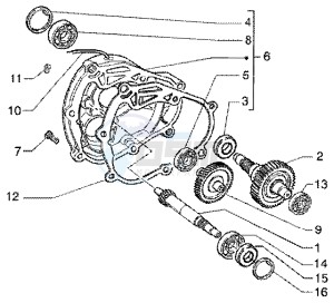 Super Hexagon 180 GTX 12 inch drawing Rear wheel shaft