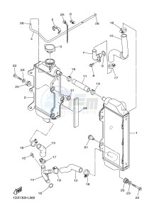 WR450F (1DX1 1DX2) drawing RADIATOR & HOSE