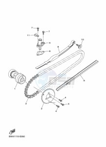 YFM90R (BD3C) drawing CAMSHAFT & CHAIN