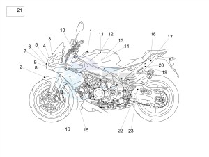 TUONO 1100 V4 RR E4 ABS (EMEA, LATAM) drawing Plate set and decal