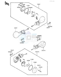 VN 750 A [VULCAN 750] (A2-A5) [VULCAN 750] drawing TURN SIGNALS