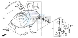 TRX300EX SPORTRAX 300EX drawing FUEL TANK (TRX300EX'07,'08)