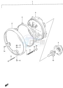 GS500 (P19) drawing HEADLAMP (P24)